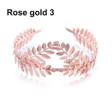Load image into Gallery viewer, Western Fashion Retro Hair Bands For Women Wedding Metal Gold Leaf Butterfly Hair Headbands Girls Bride Gorgeous Hair Accessories For Women
