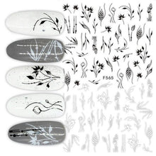Load image into Gallery viewer, White Embossed Flower Lace 5D Sticker Decal Wedding Nail Art Designs Floral Flower Transfer Decal  Geometry  3D Wave Design Decoration for Women Girls Tape Nail Art Stickers Decal Decoration Geometry Transfer Decals Nail Art Decorations Decoration Decal
