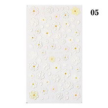 Load image into Gallery viewer, White Embossed Flower Lace 5D Sticker Decal Wedding Nail Art Designs Floral Flower Transfer Decal  Geometry  3D Wave Design Decoration for Women Girls Tape Nail Art Stickers Decal Decoration Geometry Transfer Decals Nail Art Decorations Decoration Decal
