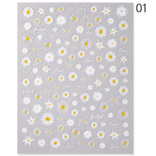Load image into Gallery viewer, White Embossed Flower Lace 5D Sticker Decal Wedding Nail Art Designs Floral Flower Transfer Decal  Geometry  3D Wave Design Decoration for Women Girls Tape Nail Art Stickers Decal Decoration Geometry Transfer Decals Nail Art Decorations Decoration Decal
