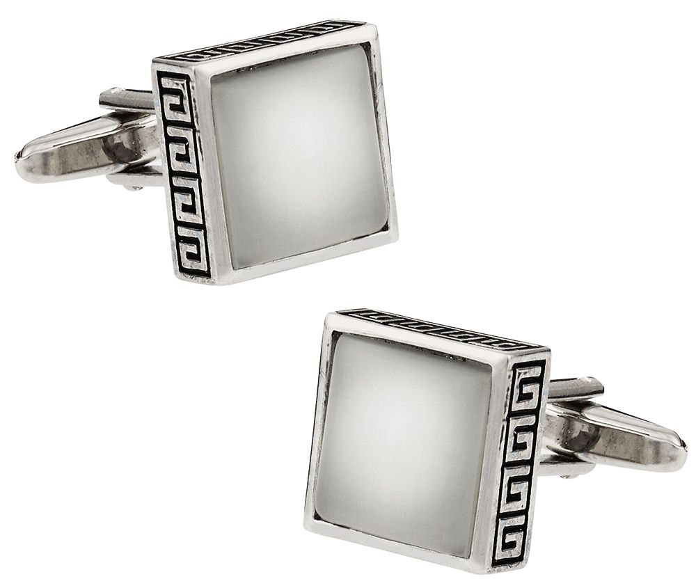 White Fiber Optic Cufflinks
