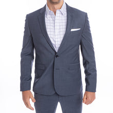 Load image into Gallery viewer, goTIELESS Ultimate Dress Shirt (White/Navy Windowpane)
