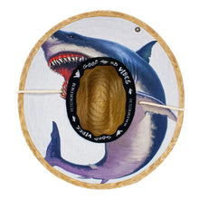Load image into Gallery viewer, Peter Grimm White Shark - Rye Straw Lifeguard Hat
