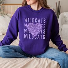 Load image into Gallery viewer, Wildcats Repeat Heart Tee or Sweatshirt
