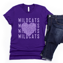 Load image into Gallery viewer, Wildcats Repeat Heart Tee or Sweatshirt
