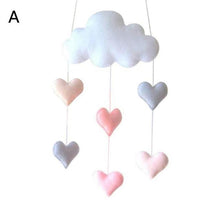 Load image into Gallery viewer, Wind Chimes Handmade Cloud Felt Love Pendant Baby Children Cloud Bed Bell Mobile Crib Jewelry Creative Pendant  Bedroom Loving Ceiling Hanging Heart Decor Girls Wind Chime Nursery Decoration
