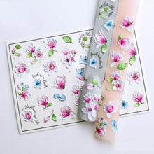Load image into Gallery viewer, Winter Christmas Acrylic Engraved Nail Sticker Colorful Snow Design Decals Nail Water Slide Decals Nail Art Stickers Decals Christmas Snowflake Bronzing Christmas Slider Nail Art 3D Decals Decoration  Decals Snowflakes Elk Bear Christmas Xmas Stickers
