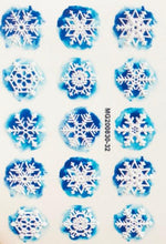 Load image into Gallery viewer, Winter Christmas Acrylic Engraved Nail Sticker Colorful Snow Design Decals Nail Water Slide Decals Nail Art Stickers Decals Christmas Snowflake Bronzing Christmas Slider Nail Art 3D Decals Decoration  Decals Snowflakes Elk Bear Christmas Xmas Stickers
