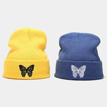 Load image into Gallery viewer, Winter Comfortable Butterfly Warm Caps Soft Elastic Outdoor Elegant Cap For Women And Men Stretchy Cold Weather Caps
