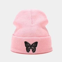 Load image into Gallery viewer, Winter Comfortable Butterfly Warm Caps Soft Elastic Outdoor Elegant Cap For Women And Men Stretchy Cold Weather Caps
