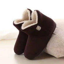 Load image into Gallery viewer, Winter Cotton Slippers Sheep Skin Woman Slippers Natural Fur Women Warm Indoor Shoes Soft Wool House Slippers Memory Foam Closed Back Slippers With Warm Lining Wool-Like Blend Cotton House Shoes
