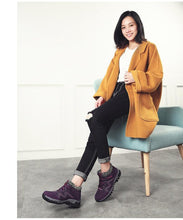 Load image into Gallery viewer, Winter Elegant Unisex Boots With Fur Warm Leather Snow Boots Winter Work Casual Shoes High Top Rubber Ankle Boots Leather Platform Fashion Luxury Boots Non-Slip Hiking Boots
