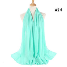 Load image into Gallery viewer, Winter Fashion Long Solid Color Soft Muslim Bubble Chiffon Hijab Scarf Shawls Hijab Elegant Scarf Wrap Lightweight Islamic Head Wear Escharpe Shawls Headband Wraps Lightweight Head Scarves Ladies Hijabs For  Women
