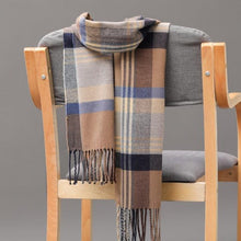 Load image into Gallery viewer, Winter Fashion Outdoor Plaid Soft Scarf Unisex Shawl Scarfs Warm Lightweight Wrap Muffler Elegant Cashmere Hijab Stylish Scarf Tassels For Women Men 185*35cm
