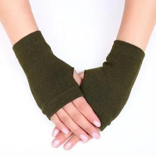 Load image into Gallery viewer, Winter Gloves Female Fingerless Gloves Without Fingers Women Warm Winter Gloves Hand Wrist Warmer For Women Winter Cute Solid Color Half Knitted Wool Gloves
