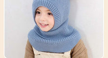 Load image into Gallery viewer, Winter Hat Beanies Boys Beanie Two Hairball Child Knit Fur Hats Protect Face Neck Kids Girls Earflap Caps Pompom Hat Knitted Ski Beanie Hat Double Pompom Beanie Cap for Girls Boys Kids Beanie Winter Hat Baby Kids Infant Toddler
