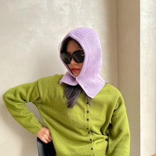 Load image into Gallery viewer, Winter Hat Skullies Beanies Hats Men Women Scarf Warm Breathable Hood Knitted Hat Caps Balaclava Mask Gorras Bonnet Knitted Hat Face Hooded Cowl Neckerchief with Drawstring Soft Balaclava Pullover Knitted Beanie for Adults Men Women Ski Caps
