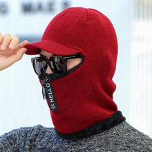 Load image into Gallery viewer, Winter Hat Skullies Beanies Hats Winter Beanies for Men Women Wool Zipper Scarf Caps Balaclava Mask Gorgas Bonnet Knitted Hat Warm Fleece Balaclava Windproof Ski Mask Cold Weather Face Mask Motorcycle Balaclava Hood Warmer Winter Sports Cap

