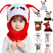 Load image into Gallery viewer, Winter Hat Warm Winter Fashion Adult Kids Winter Fuzzy Plush Balaclava Hat Cartoon Panda Rabbit Windproof Full Cover Earflap Hood Cap Neck Warmer Scarf Fleece Balaclava Hood Ski Mask Cold Weather Face Mask Neck Warmer Winter Nose Warmer
