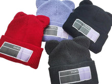 Load image into Gallery viewer, Winter Hats for Woman New Beanies Knitted Hat Cute Ear Girls Autumn Female Beanie Caps Warmer Bonnet Casual Cap Winter Beanie Hats for Women Girls Cable Knit Soft Cute Beanie with Double Pompom Ears Detachable Pompom Fur Hat Girls
