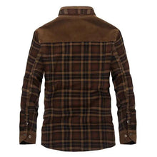 Load image into Gallery viewer, Winter Jacket Men Thicken Warm Fleece Jackets Coats Pure Cotton Plaid Jacket Military Clothes
