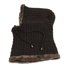 Load image into Gallery viewer, Winter Knitted Hat Beanie Men Beany Skellies Beanies Winter Hats For Women Men Caps Gorgas Bonnet Mask Brand Hats Hooded Cowl Neckerchief with Drawstring Soft Balaclava Pullover Knitted Beanie for Adults Men Women Ski Caps
