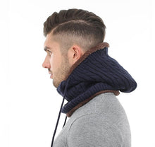 Load image into Gallery viewer, Winter Knitted Hat Beanie Men Beany Skellies Beanies Winter Hats For Women Men Caps Gorgas Bonnet Mask Brand Hats Hooded Cowl Neckerchief with Drawstring Soft Balaclava Pullover Knitted Beanie for Adults Men Women Ski Caps
