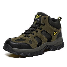Load image into Gallery viewer, Winter Leather Mens Boots Fur Super Warm Snow Boots Men Winter Work Casual Shoes High Top Rubber Boots Winter Warm Outdoor Walking Lace Up Anti-Slip Breathable Ankle Booties
