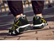 Load image into Gallery viewer, Winter Leather Sneakers Keep Warm Waterproof Mans Sneakers Work Casual Shoes Mens Autumn Anti-slip Leather Lace Up Lightweight Soft Modern Comfortable Classic Walking Sneakers
