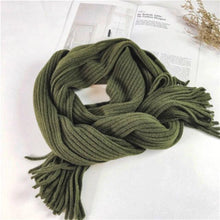 Load image into Gallery viewer, Winter Luxury New Soft Warm Wool Tassel Scarf Lightweight Striped Shawl Classic Wild Soft Simple Travel Scarves Hijab Blanket Cashmere Elegant Casual Muffler For Women
