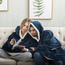 Load image into Gallery viewer, Winter Oversized Wearable Blanket Women Hoodies Sweatshirt TV Blanket With Sleeves Pullover Warm Soft Unisex Hoody Comfortable Sweatshirts For Autumn
