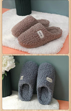 Load image into Gallery viewer, Winter Short Plush Cotton Home Slippers Women Indoor Floor Footwear Fashion Men Household Warm Slides Flat Couple House Slippers With Memory Foam Snd Comfortable Warm Shoes
