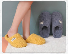 Load image into Gallery viewer, Winter Short Plush Cotton Home Slippers Women Indoor Floor Footwear Fashion Men Household Warm Slides Flat Couple House Slippers With Memory Foam Snd Comfortable Warm Shoes
