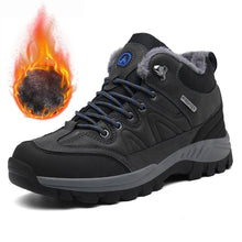 Load image into Gallery viewer, Winter Snow Boots Waterproof Leather Sneakers Super Warm Men's Boots Outdoor Hiking Boots Warm Fur Line Hiking Boot Outdoor Walking Shoes Casual Leather Booties For Men
