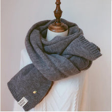 Load image into Gallery viewer, Winter Soft Solid Thicken Soft Lightweight  Warm Scarf Cashmere Scarves Pashmina Shawls Wraps Scarves Pashmina Shawls Wraps Knitted Wool Long Scarf Women
