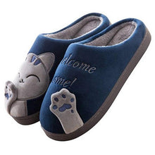 Load image into Gallery viewer, Winter Warm Home Slippers Women Cat Non-Slip Home Shoes Indoor Floor Bedroom Couple Plush House Slippers Comfort Plush Cute House Lucky Cat Warm Indoor Home Shoes
