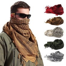 Load image into Gallery viewer, Winter Warm Unisex Fashion Lightweight Military Men Scarves Arab Tactical Desert Army Keffiyeh Scarf Military Scarves Shemagh Palestine Islamic Multifunction Tactical cotton head Scarf square Arabic Keffiyeh Wrap Bandana Women Men
