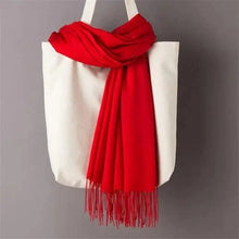 Load image into Gallery viewer, Winter Women Scarf Female Scarves For Women Solid Shawl Wraps For Winter Casual Wear Travel Friendly Wool Tassel Scarf Fashion Solid Color Toddler Soft Warm Scarves
