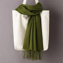 Load image into Gallery viewer, Winter Women Scarf Female Scarves For Women Solid Shawl Wraps For Winter Casual Wear Travel Friendly Wool Tassel Scarf Fashion Solid Color Toddler Soft Warm Scarves
