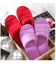 Load image into Gallery viewer, Winter Women Slippers Home Soft Slippers Flip Flops Plush Warm Hotel Sandals Anti Skid Bedroom Memory Foam Slippers Comfy Slip-On House Shoes With Anti-Skid Sole
