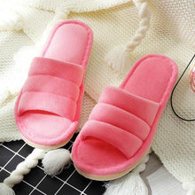 Load image into Gallery viewer, Winter Women Slippers Home Soft Slippers Flip Flops Plush Warm Hotel Sandals Anti Skid Bedroom Memory Foam Slippers Comfy Slip-On House Shoes With Anti-Skid Sole
