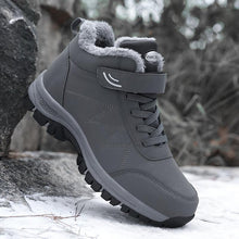 Load image into Gallery viewer, Winter Womens Mens Boots Plush Leather Waterproof Climbing Hunting Shoes Unisex Lace-up Outdoor Warm Hiking Boot Warm Ankle Cushionable Non-Slip Fashion Booties For Outdoor Walking
