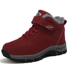 Load image into Gallery viewer, Winter Womens Mens Boots Plush Leather Waterproof Climbing Hunting Shoes Unisex Lace-up Outdoor Warm Hiking Boot Warm Ankle Cushionable Non-Slip Fashion Booties For Outdoor Walking
