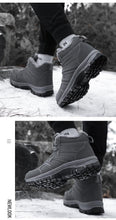 Load image into Gallery viewer, Winter Womens Mens Boots Plush Leather Waterproof Climbing Hunting Shoes Unisex Lace-up Outdoor Warm Hiking Boot Warm Ankle Cushionable Non-Slip Fashion Booties For Outdoor Walking
