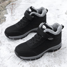 Load image into Gallery viewer, Winter Womens Mens Boots Plush Leather Waterproof Climbing Hunting Shoes Unisex Lace-up Outdoor Warm Hiking Boot Warm Ankle Cushionable Non-Slip Fashion Booties For Outdoor Walking
