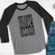 Load image into Gallery viewer, Winter Words Raglan Tee
