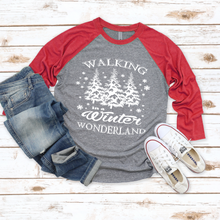 Load image into Gallery viewer, Walking In A Winter Wonderland Raglan Tee
