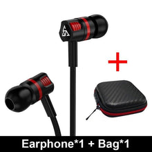 Load image into Gallery viewer, Wired in-Ear Headphones With Tangle-Free Cord Noise Isolating Bass Driven Sound Metal Earphones Carry Case Ear Bud Tips In-ear Earphone  Super Bass Sound Sport Headset With Mic for Phones Ear Phone For Women 3.5mm
