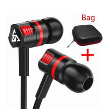 Load image into Gallery viewer, Wired in-Ear Headphones With Tangle-Free Cord Noise Isolating Bass Driven Sound Metal Earphones Carry Case Ear Bud Tips In-ear Earphone  Super Bass Sound Sport Headset With Mic for Phones Ear Phone For Women 3.5mm
