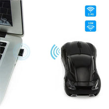 Load image into Gallery viewer, Wireless Black Sports Car USB Mouse Design Computer 1600 DPI Mouse Mini Ergonomic Gaming Mouse For Laptop And Computer 2.4Ghz
